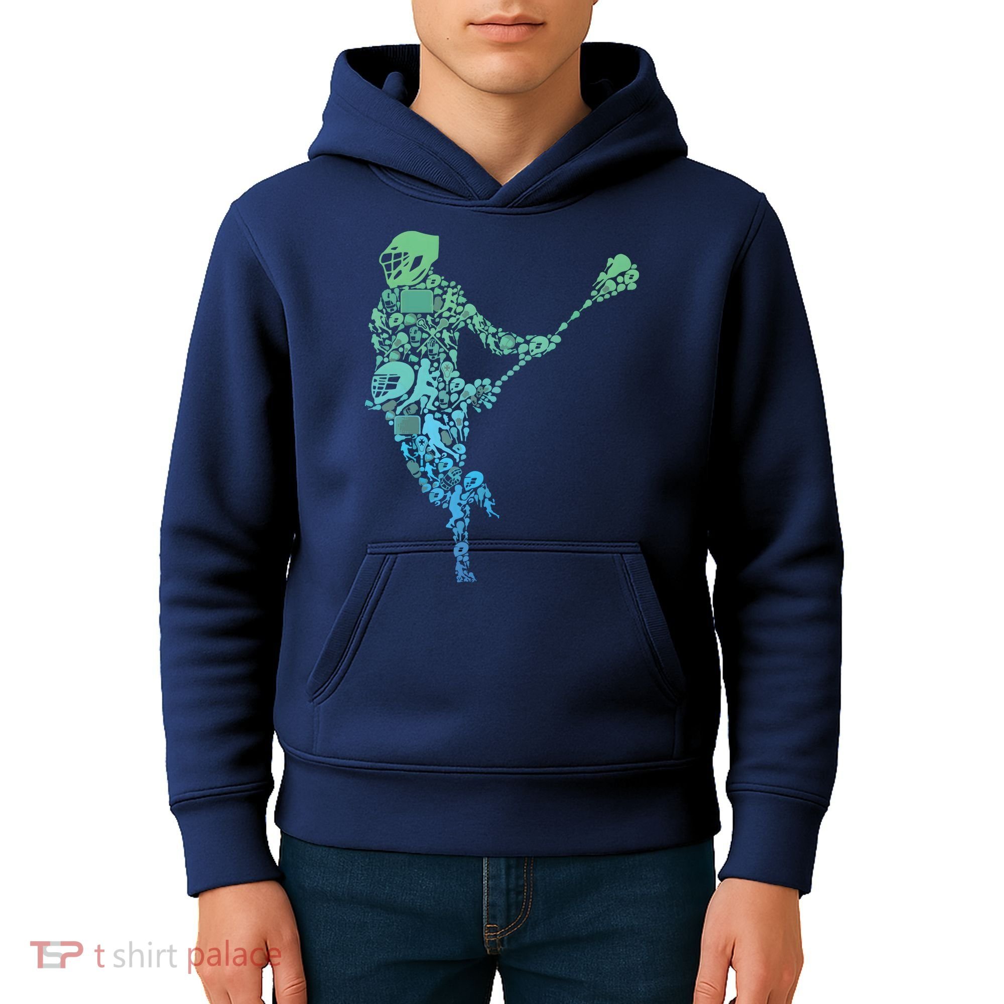 Lacrosse Player Kids Hoodie