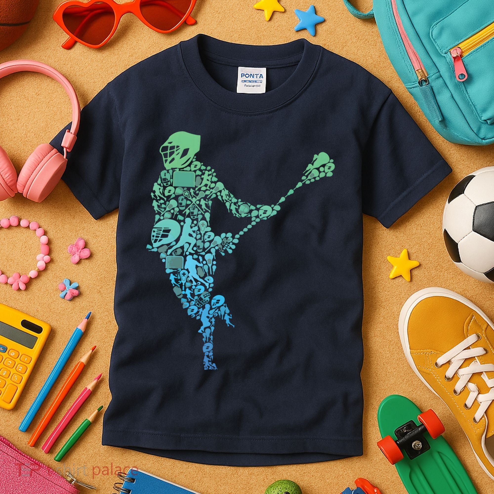 Lacrosse Player Kids T-Shirt