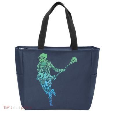 Lacrosse Player Tote Bag