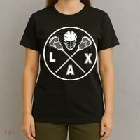 LAX Player Lacrosse Lacrosse Logo Lacrosse Lovers T-Shirt thumb 4