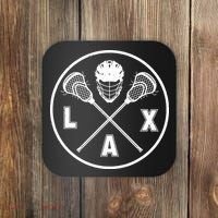 LAX Player Lacrosse Lacrosse Logo Lacrosse Lovers Coaster thumb 0