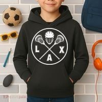 LAX Player Lacrosse Lacrosse Logo Lacrosse Lovers Kids Hoodie thumb 2
