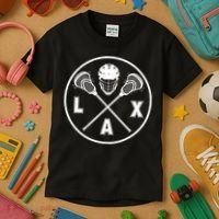 LAX Player Lacrosse Lacrosse Logo Lacrosse Lovers Kids T-Shirt thumb 3