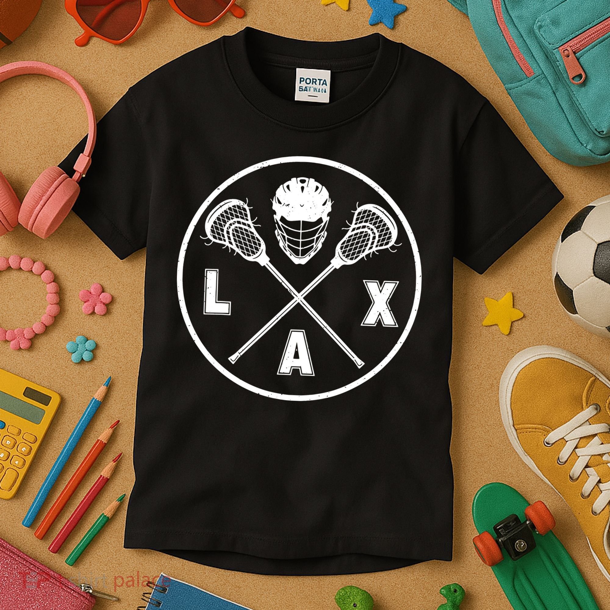 LAX Player Lacrosse Lacrosse Logo Lacrosse Lovers Kids T-Shirt