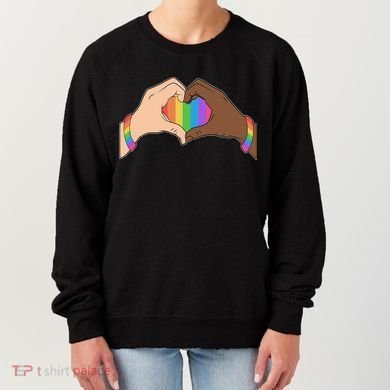 LGBT Pride Love Heart Hands Women's Sweatshirt