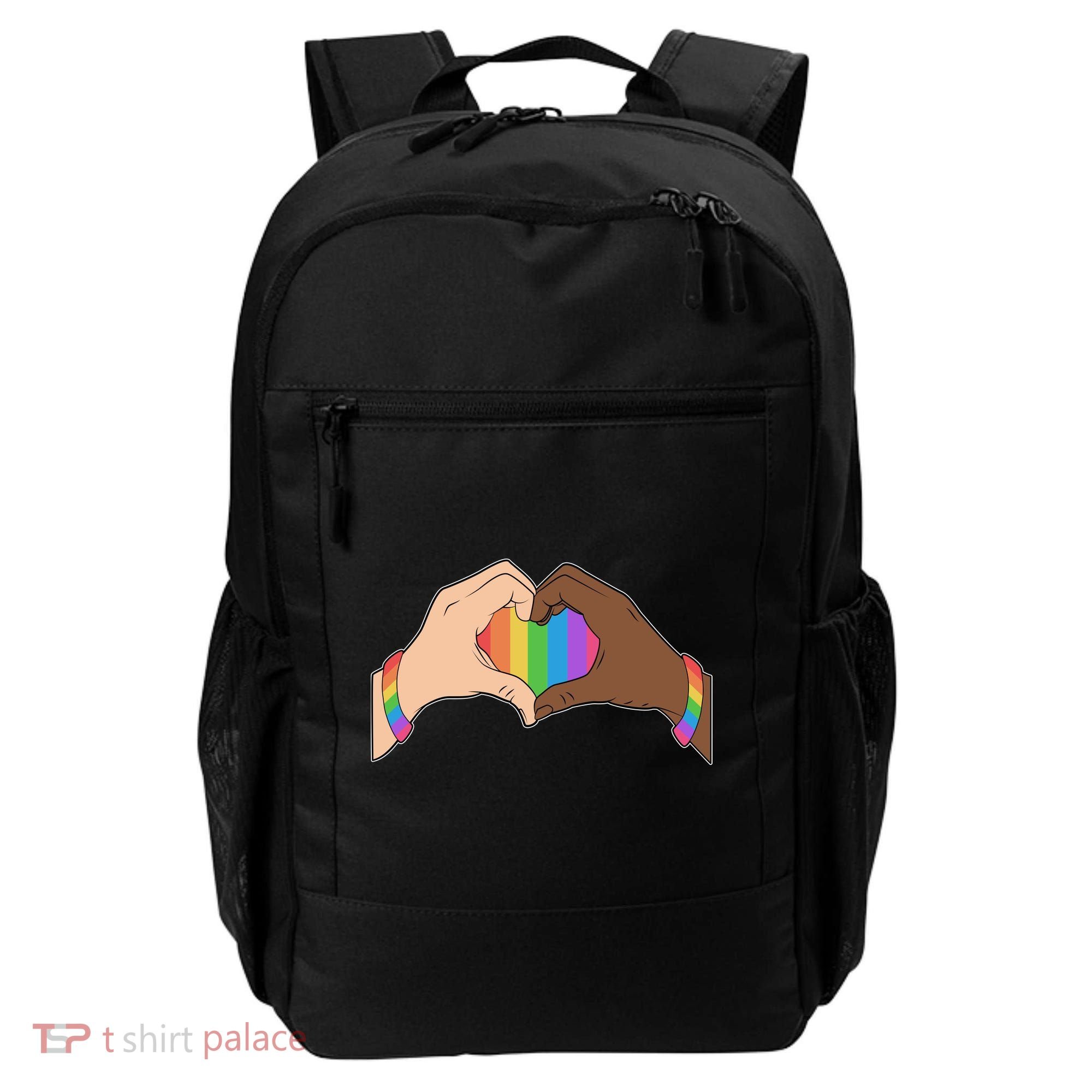 LGBT Pride Love Heart Hands Backpack