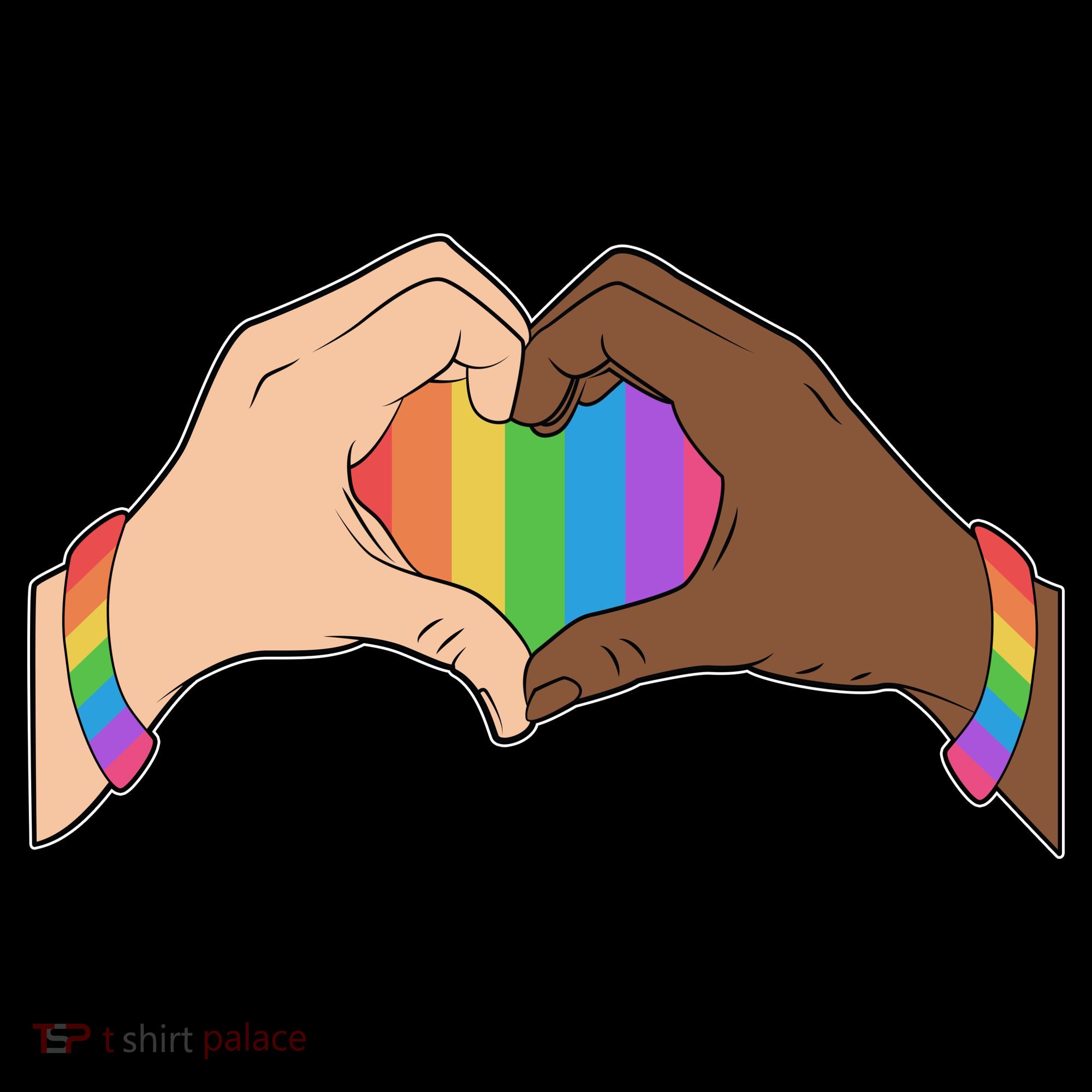 LGBT Pride Love Heart Hands Backpack
