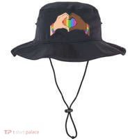 LGBT Pride Love Heart Hands Bucket Hat thumb 0