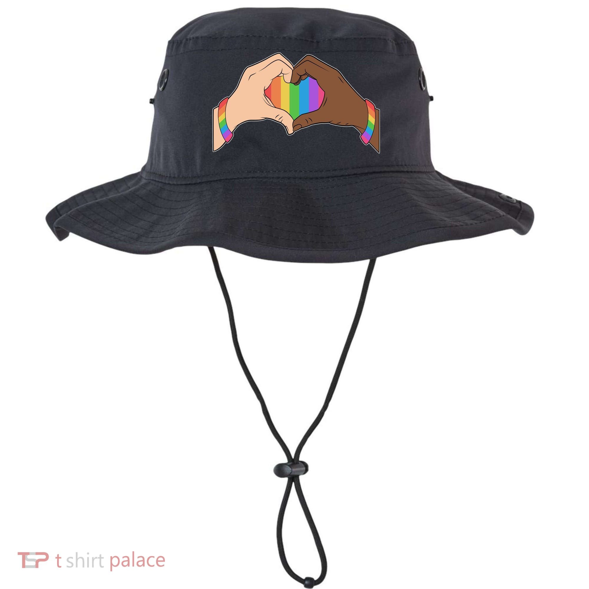 LGBT Pride Love Heart Hands Bucket Hat