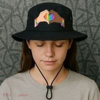LGBT Pride Love Heart Hands Bucket Hat thumb 3
