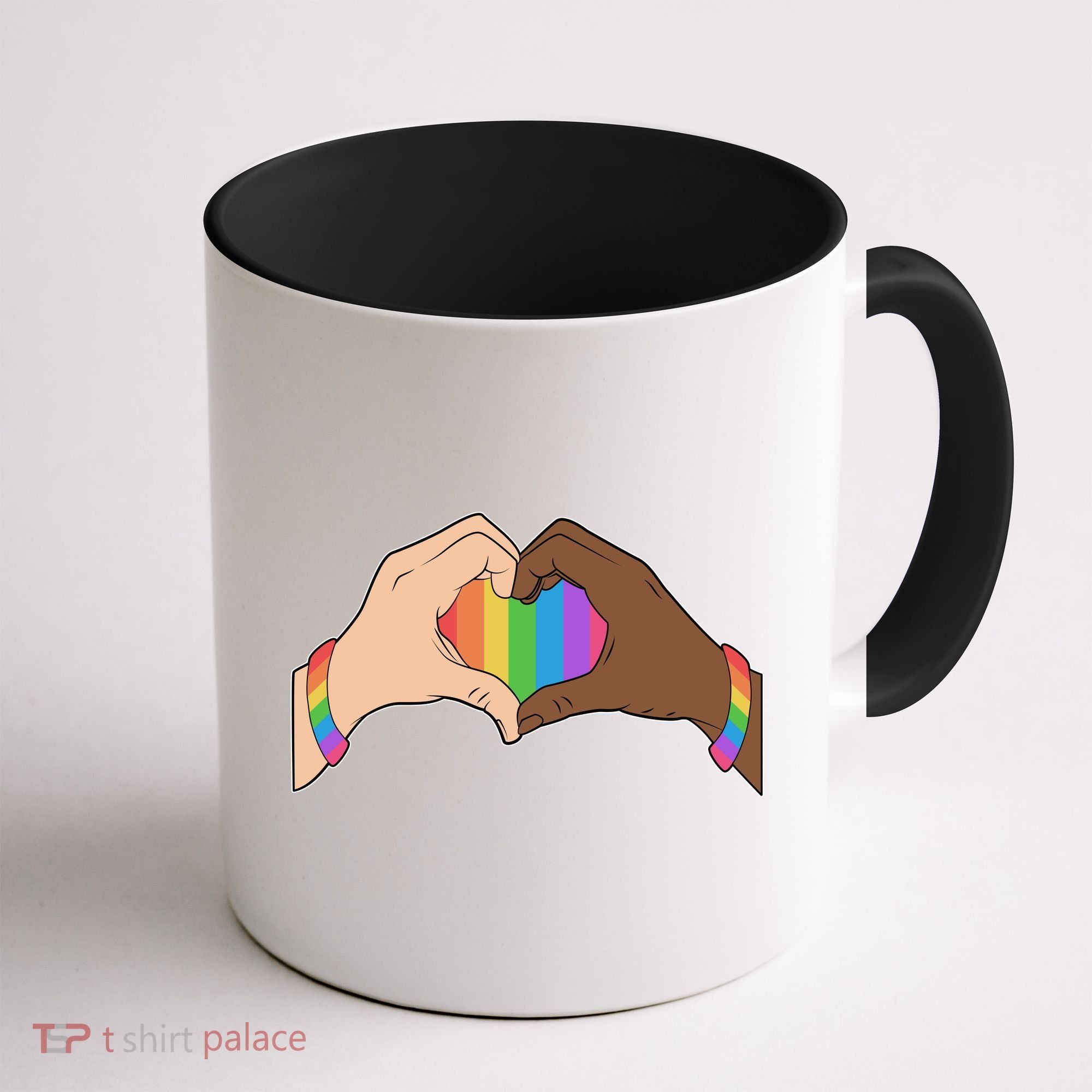 LGBT Pride Love Heart Hands Coffee Mug