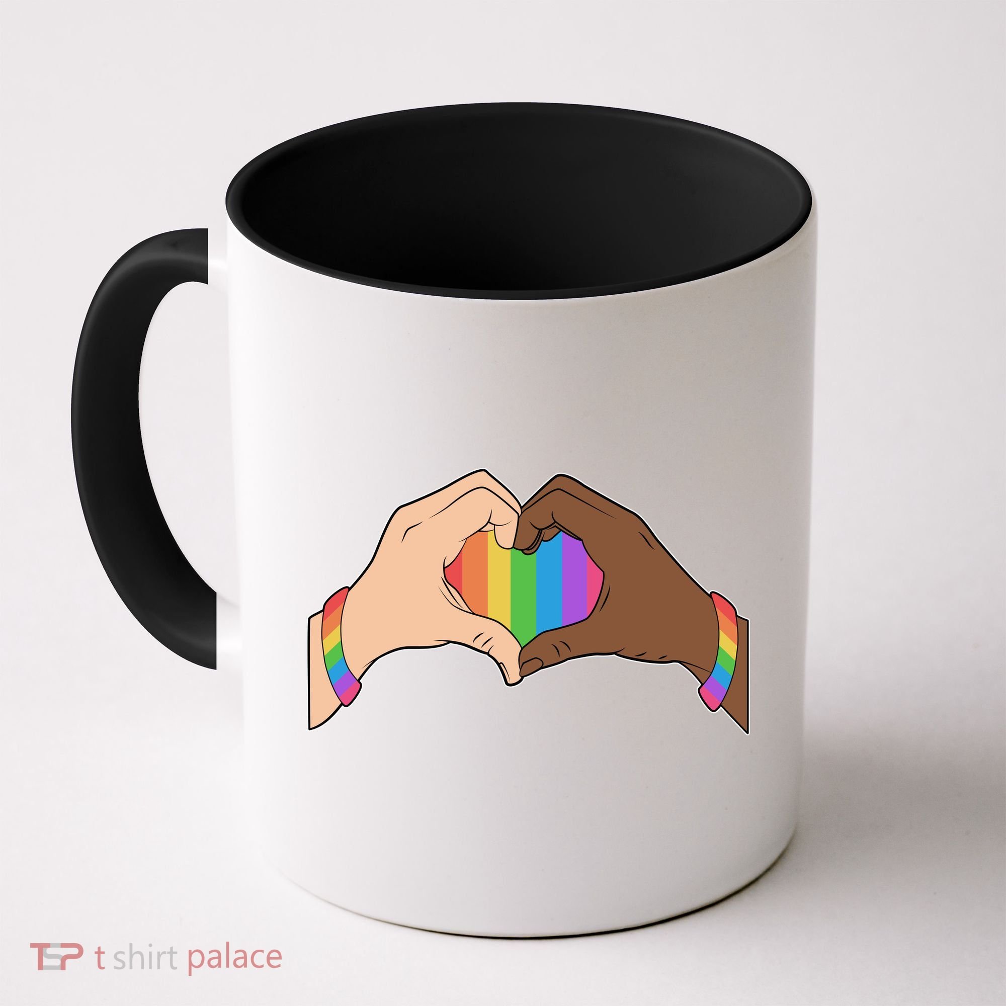 LGBT Pride Love Heart Hands Coffee Mug