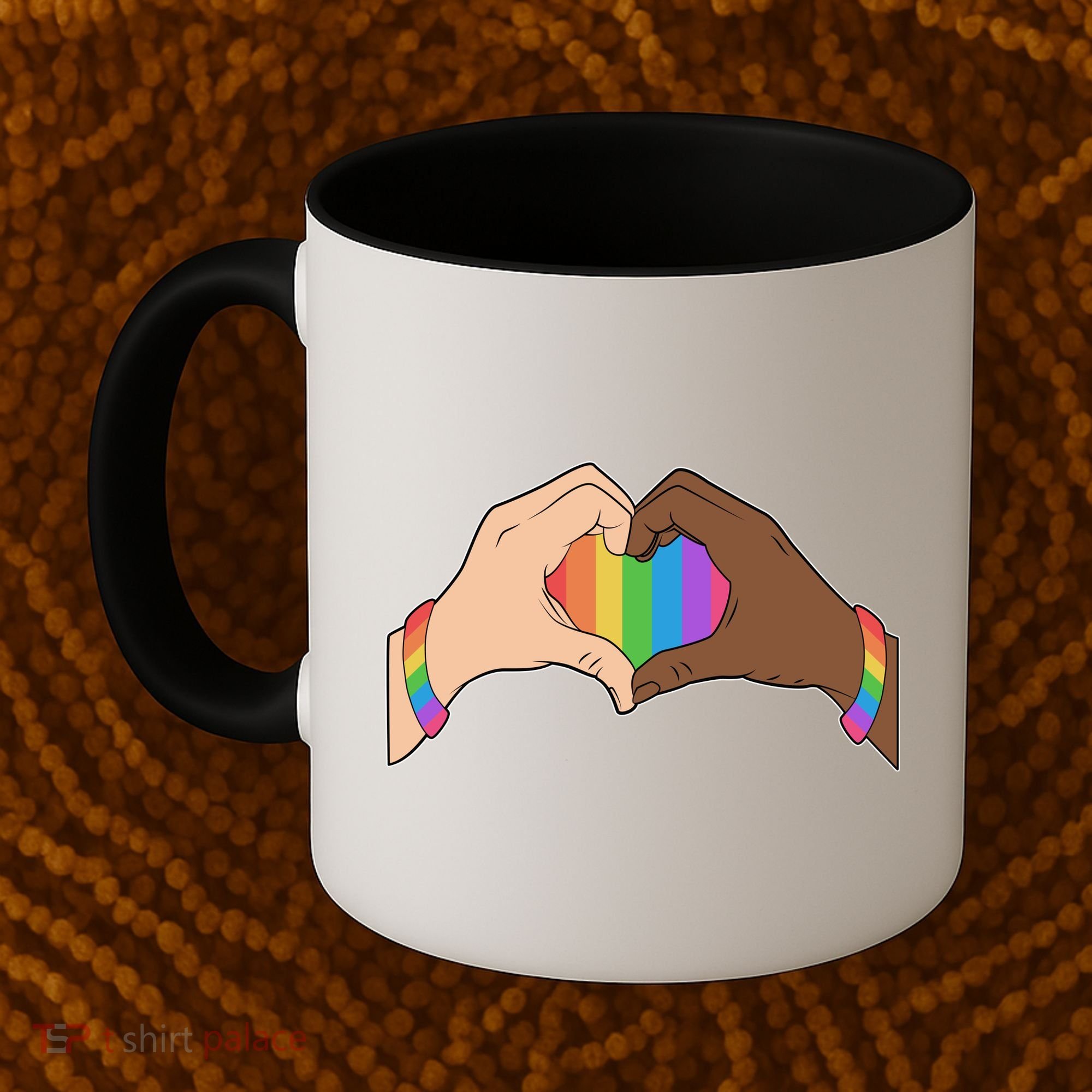 LGBT Pride Love Heart Hands Coffee Mug