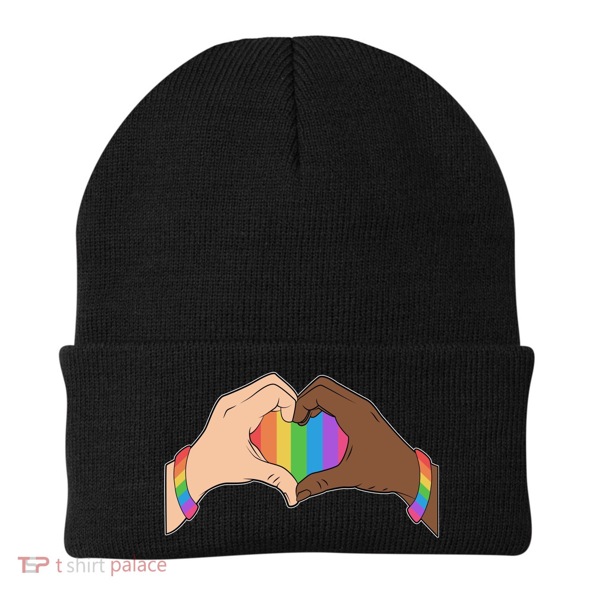 LGBT Pride Love Heart Hands Beanie