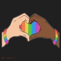 LGBT Pride Love Heart Hands Beanie thumb 2