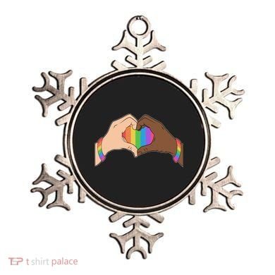 LGBT Pride Love Heart Hands Ornament