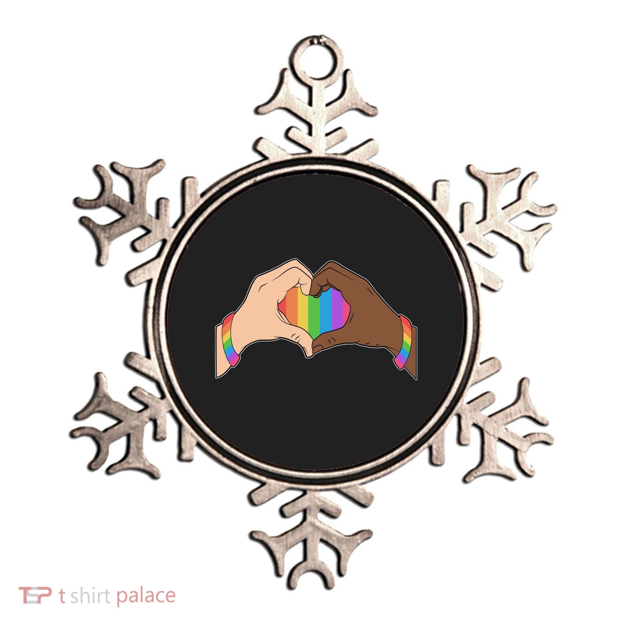 LGBT Pride Love Heart Hands Ornament
