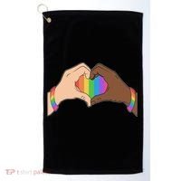 LGBT Pride Love Heart Hands Golf Towel thumb 0