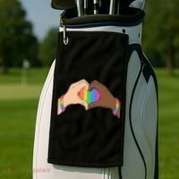 LGBT Pride Love Heart Hands Golf Towel thumb 2