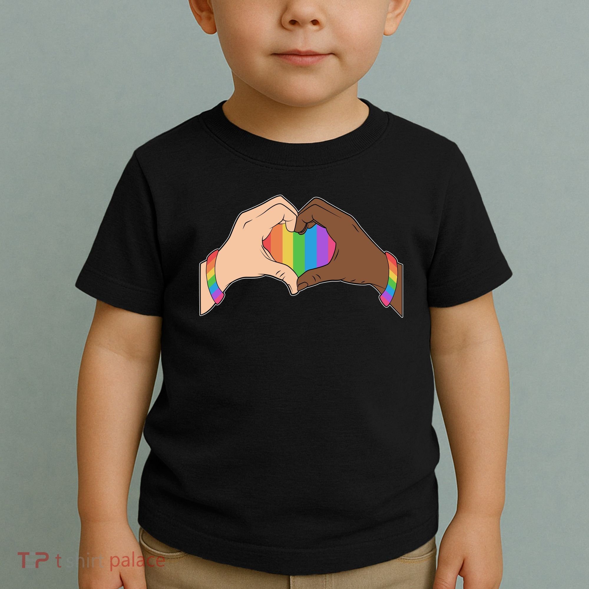 LGBT Pride Love Heart Hands Toddler T-Shirt