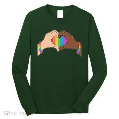 LGBT Pride Love Heart Hands Long Sleeve Shirt