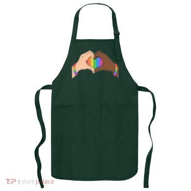 LGBT Pride Love Heart Hands Apron