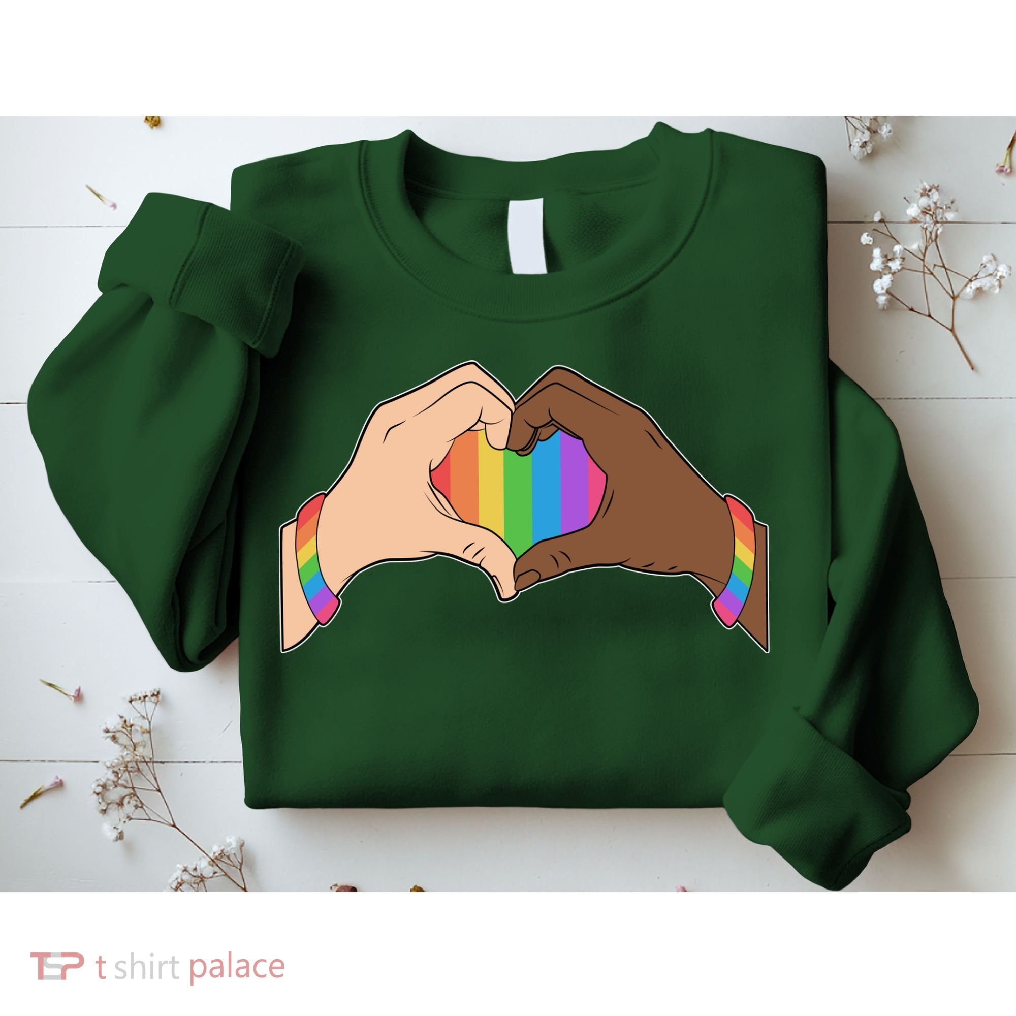 LGBT Pride Love Heart Hands Sweatshirt