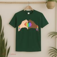 LGBT Pride Love Heart Hands T-Shirt thumb 2