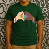 LGBT Pride Love Heart Hands T-Shirt thumb 3