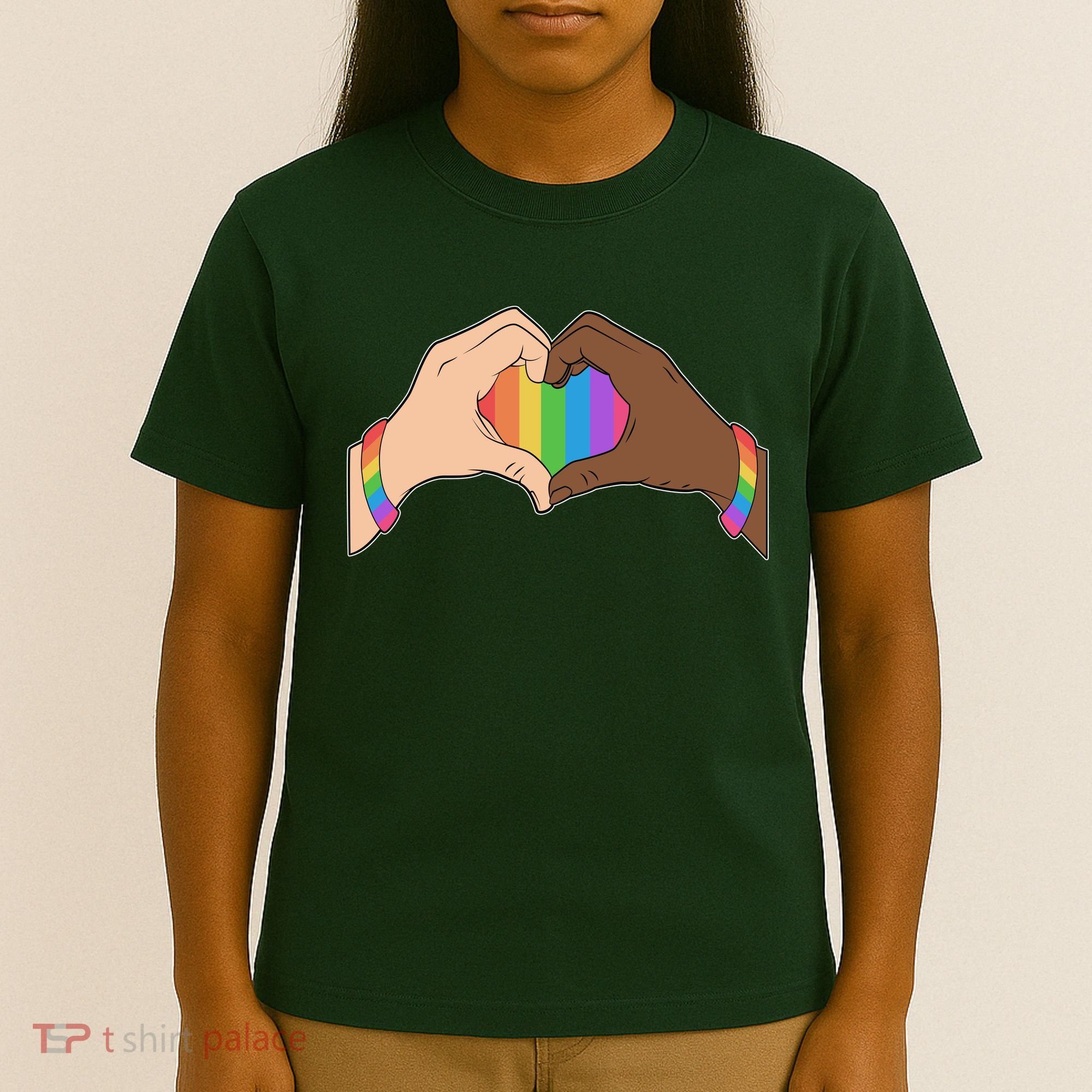 LGBT Pride Love Heart Hands T-Shirt