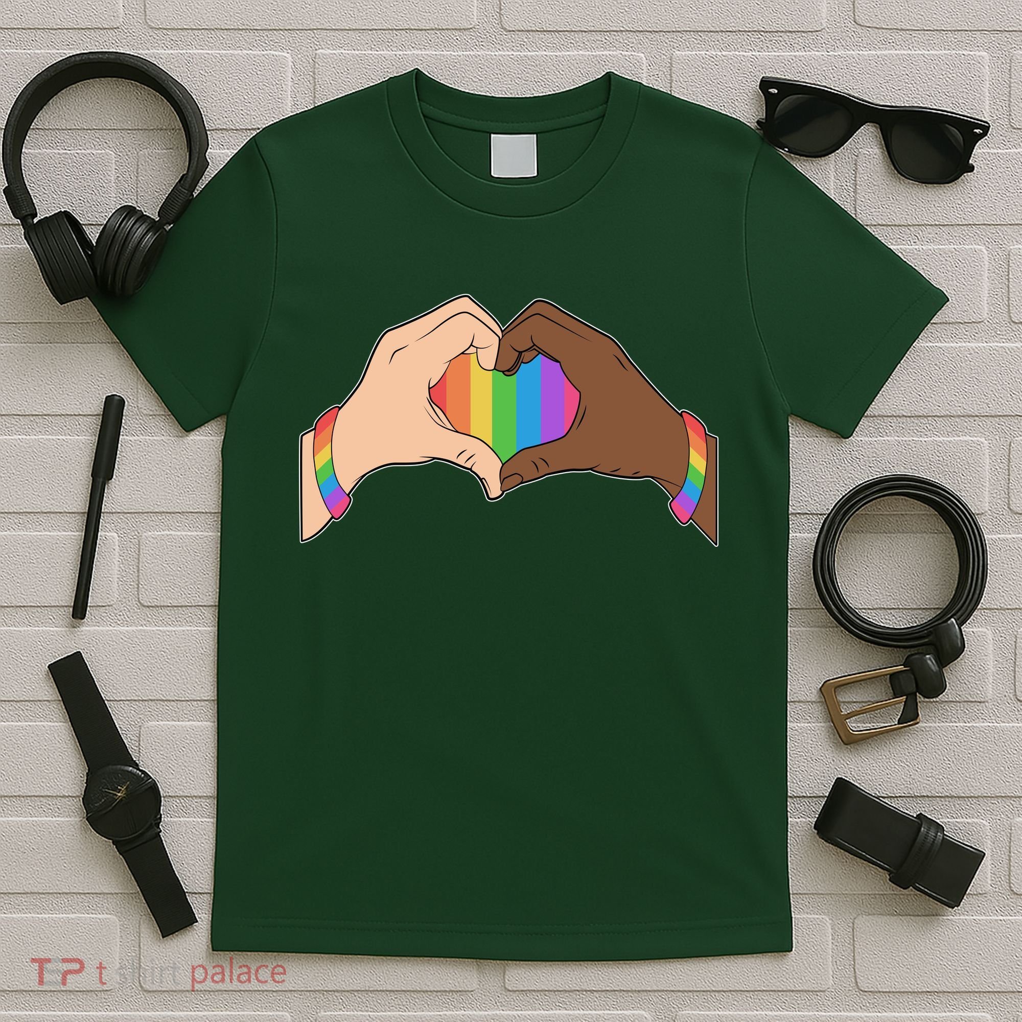 LGBT Pride Love Heart Hands T-Shirt