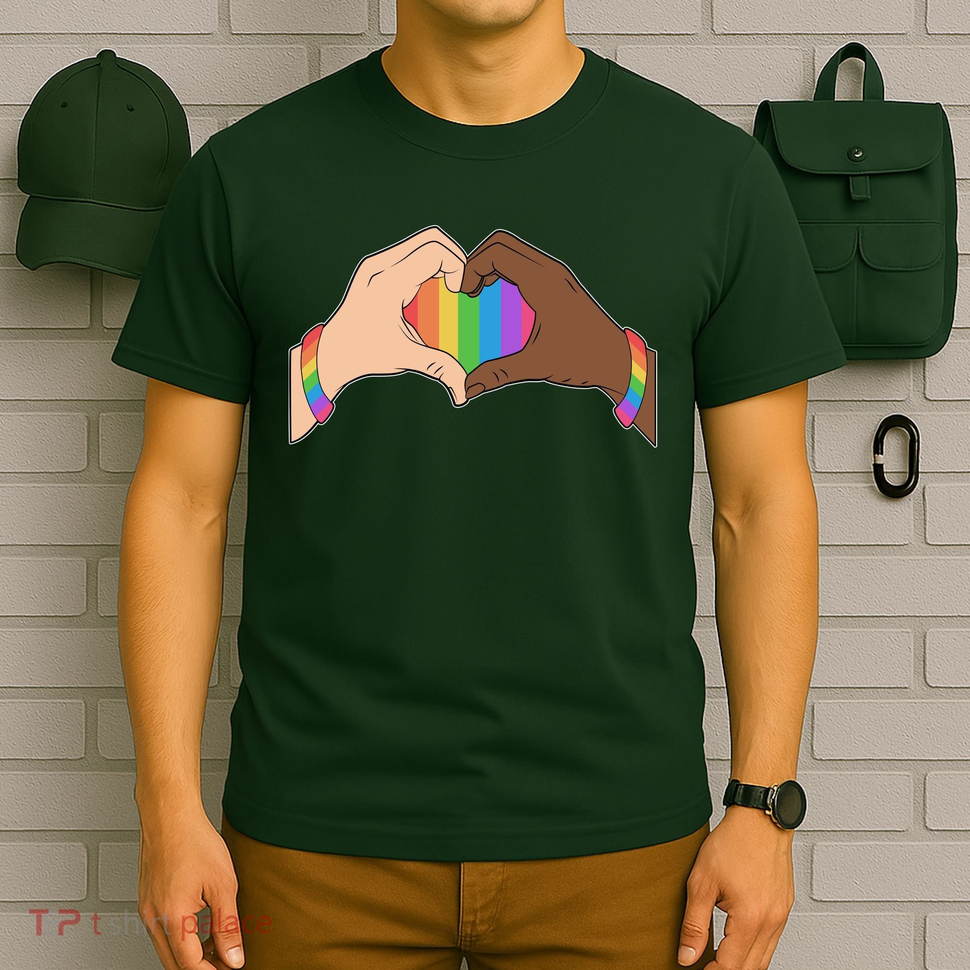 LGBT Pride Love Heart Hands T-Shirt