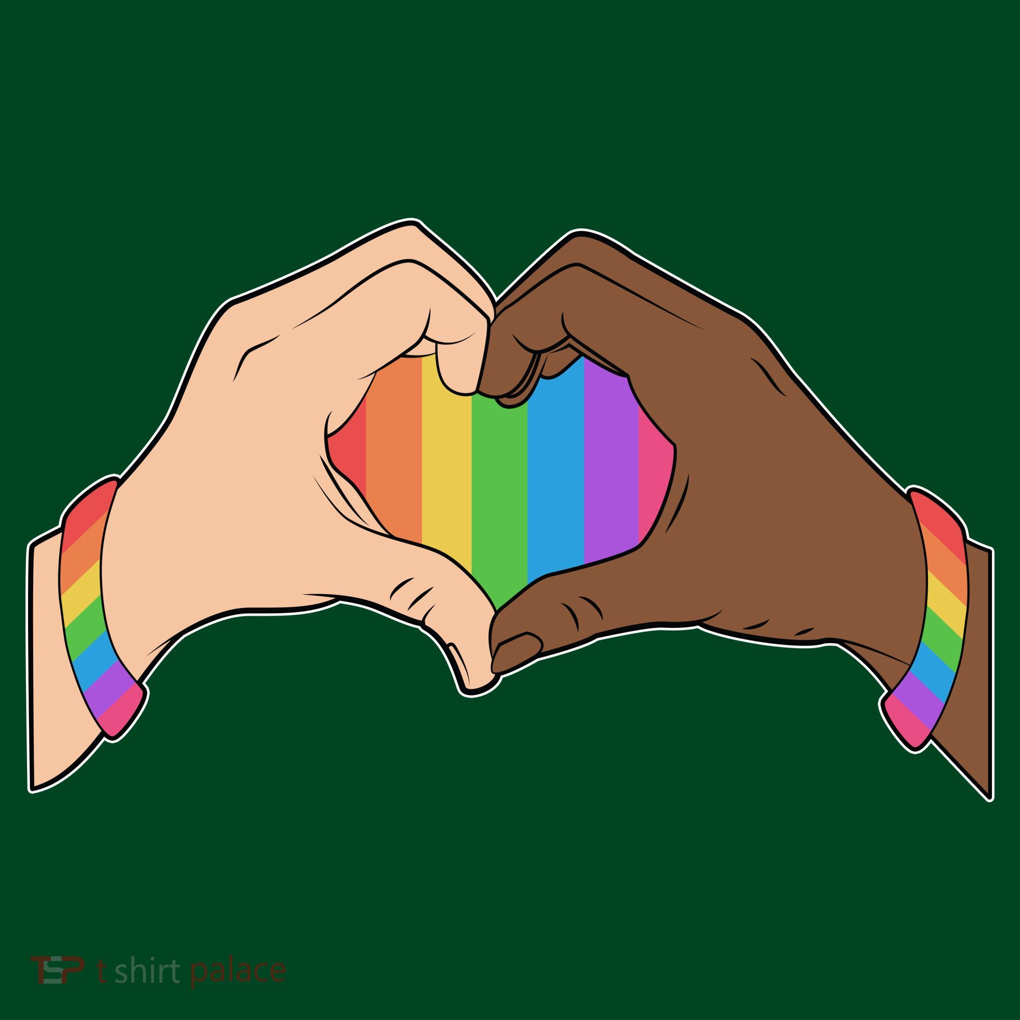 LGBT Pride Love Heart Hands Coaster