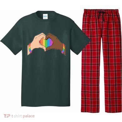 LGBT Pride Love Heart Hands Pajama Set