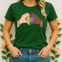 LGBT Pride Love Heart Hands Women's T-Shirt thumb 2
