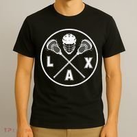 LAX Player Lacrosse Lacrosse Logo Lacrosse Lovers T-Shirt thumb 3