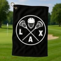 LAX Player Lacrosse Lacrosse Logo Lacrosse Lovers Golf Towel thumb 1