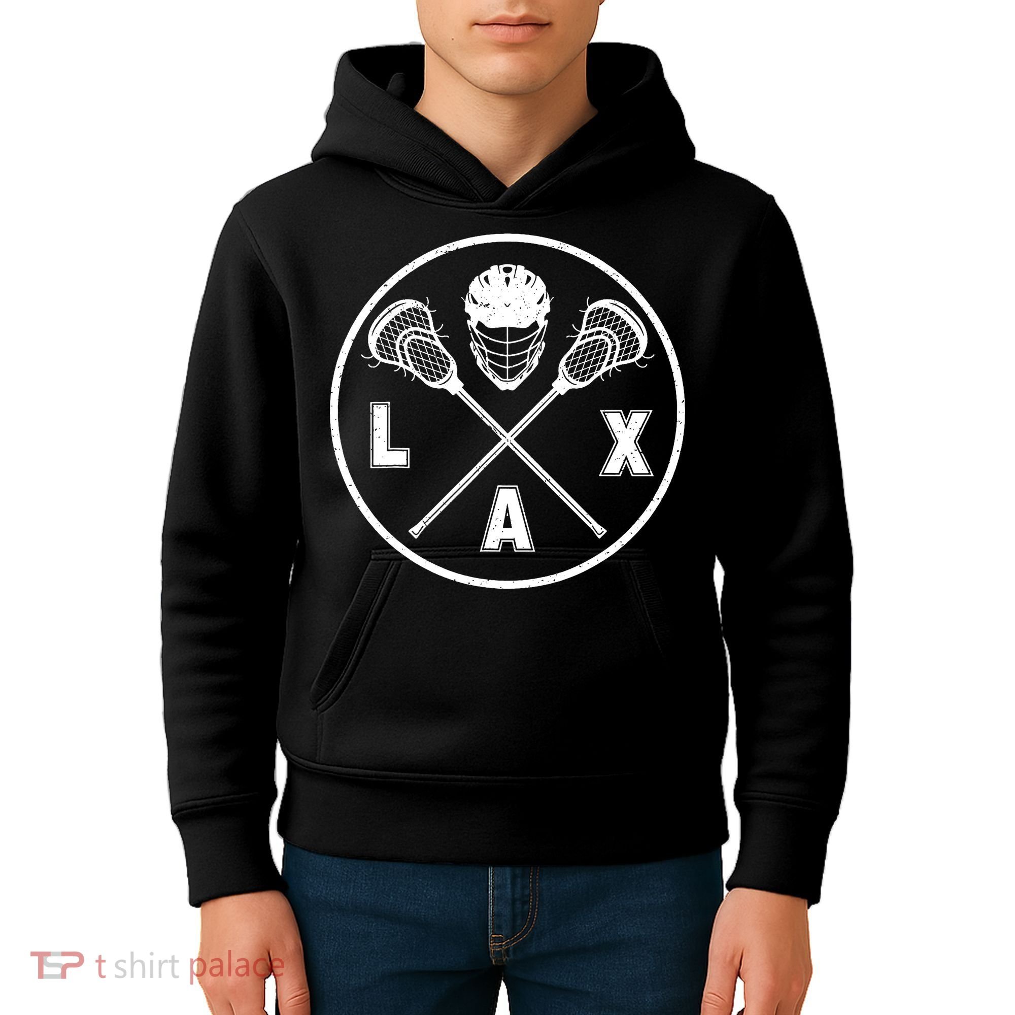 LAX Player Lacrosse Lacrosse Logo Lacrosse Lovers Kids Hoodie