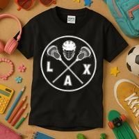 LAX Player Lacrosse Lacrosse Logo Lacrosse Lovers Kids T-Shirt thumb 3