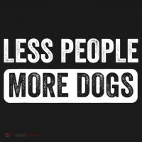 Less People More Dogs Funny Humorous Dog Lovers Women's Hoodie thumb 2