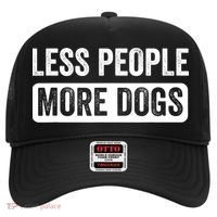 Less People More Dogs Funny Humorous Dog Lovers Hat thumb 0
