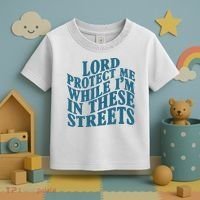 Lord Protect Me While I'm In These Streets Funny Toddler T-Shirt thumb 3
