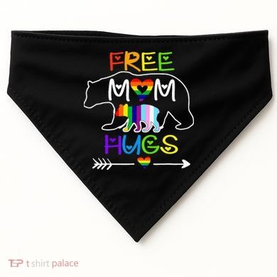 Lgbtq Pride Mama Bear Free Mom Hugs Pride USA-Made Doggie Bandana