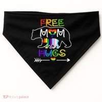 Lgbtq Pride Mama Bear Free Mom Hugs Pride USA-Made Doggie Bandana thumb 0