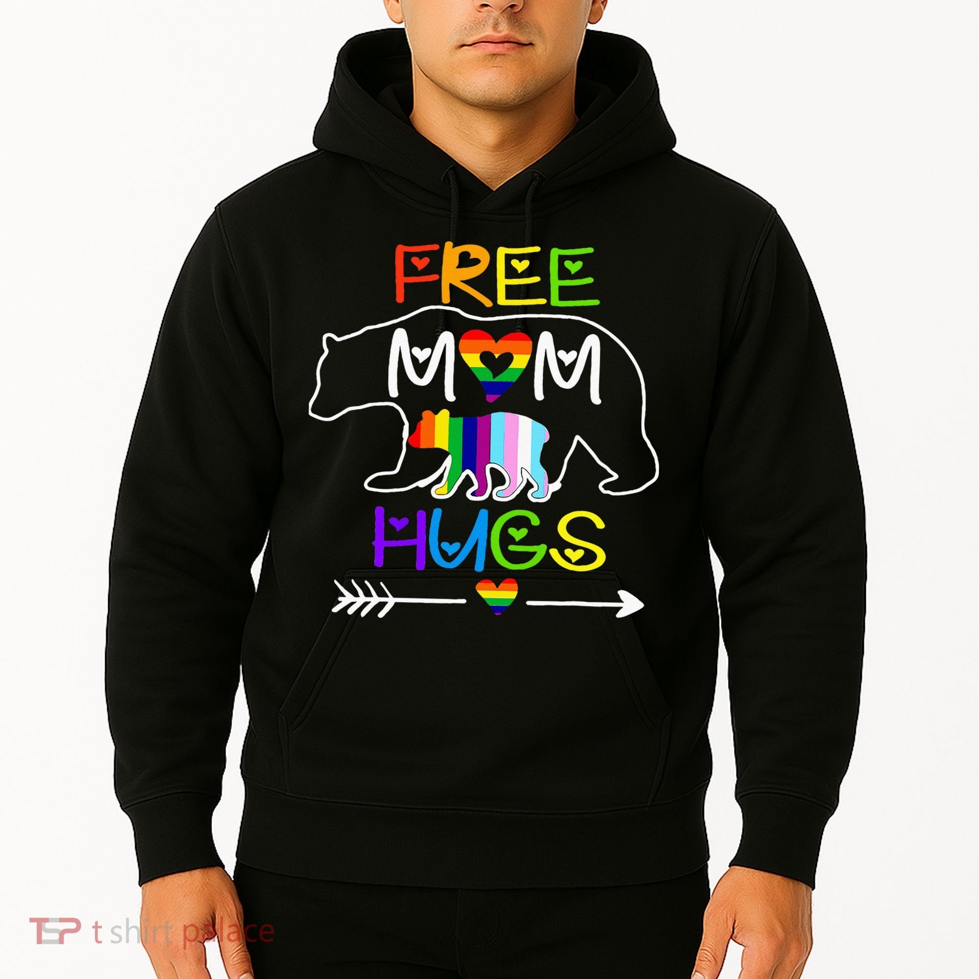 Lgbtq Pride Mama Bear Free Mom Hugs Pride Hoodie