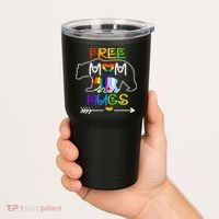 Lgbtq Pride Mama Bear Free Mom Hugs Pride Tumbler thumb 2