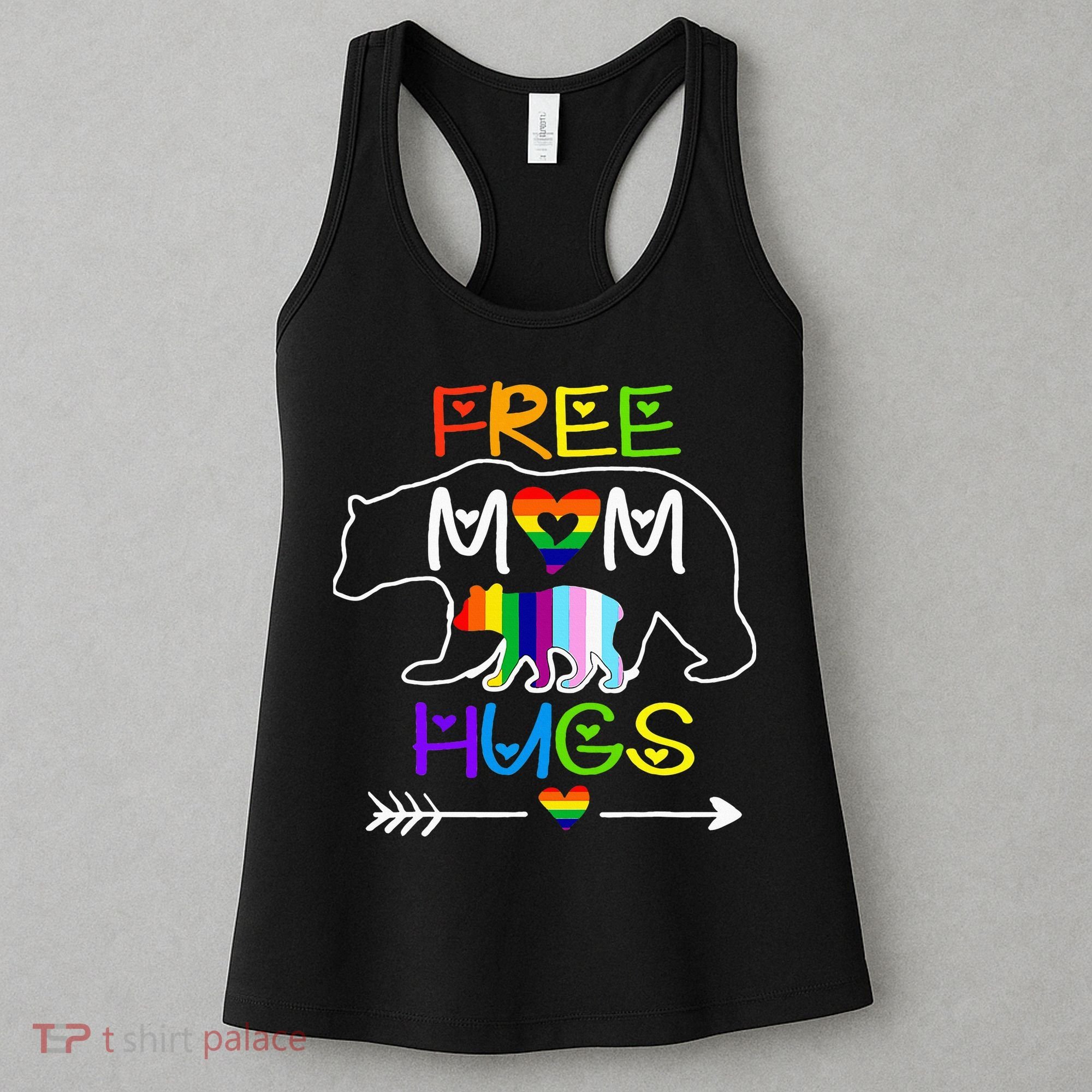 Lgbtq Pride Mama Bear Free Mom Hugs Pride Women's Tank Top