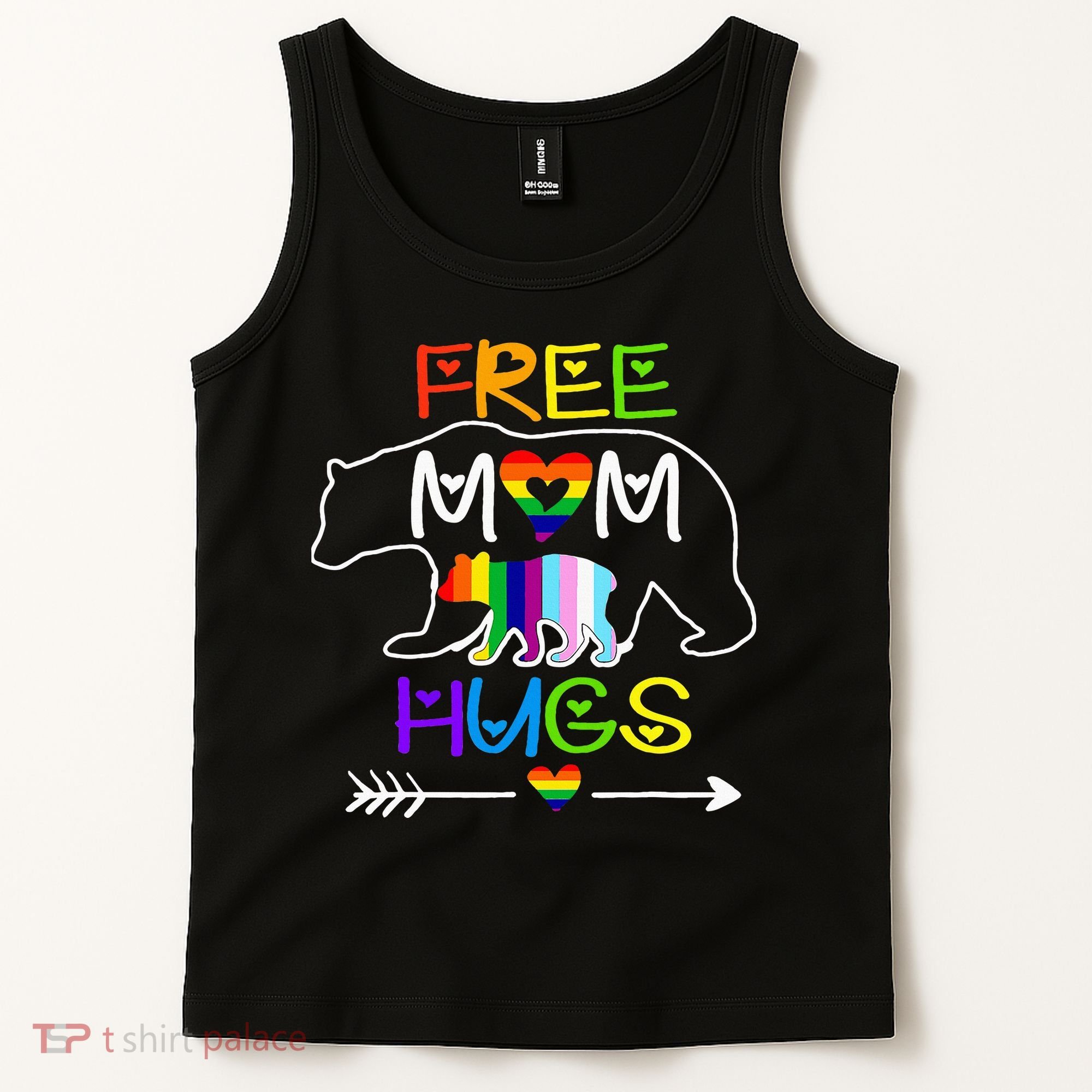 Lgbtq Pride Mama Bear Free Mom Hugs Pride Tank Top