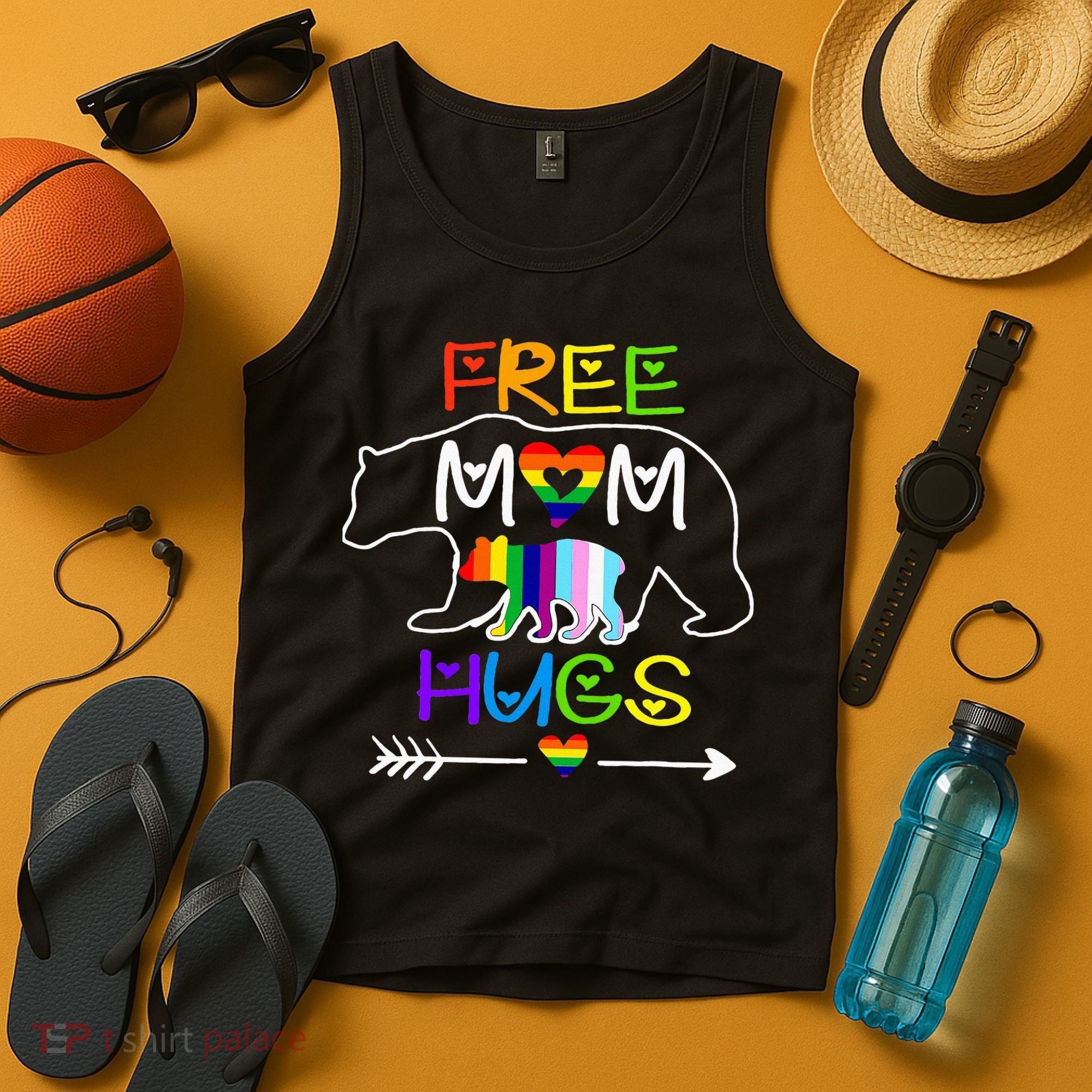 Lgbtq Pride Mama Bear Free Mom Hugs Pride Tank Top