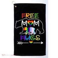 Lgbtq Pride Mama Bear Free Mom Hugs Pride Golf Towel thumb 0